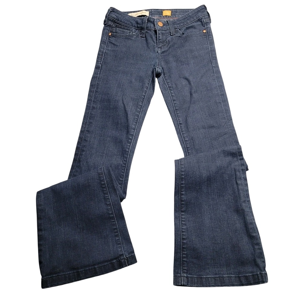 Pilcro and the Letterpress Flare Jeans Dark Wash Mid Rise Denim Size 24